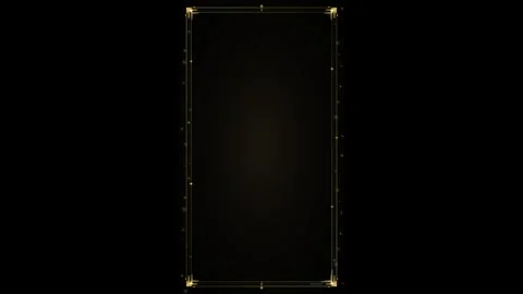 Gold deco frame with floating particles luxury vertical motion background, .. Stock Footage 337561529