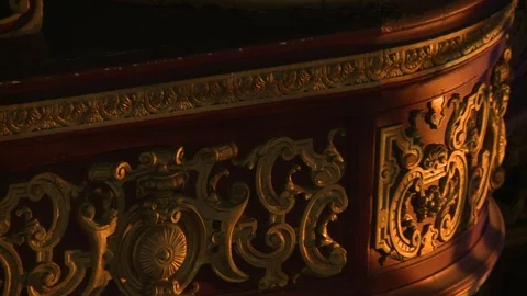 Gold decoration carnival patterns balcony 스톡 동영상 88148449