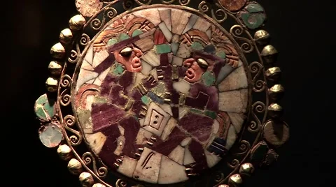 Gold Decoration of Incas, Peru Stock Footage 50228092