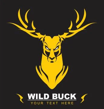Gold Deer Stock Illustration