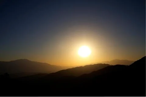 Gold Desert Sun Stock Photos