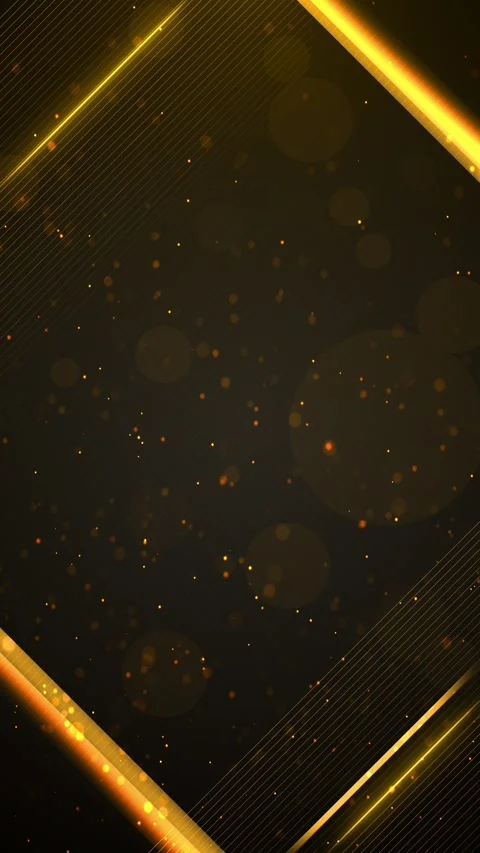 Gold diagonal luxury background bright corner lights, soft bokeh particles, eleg Stock Footage 340525310