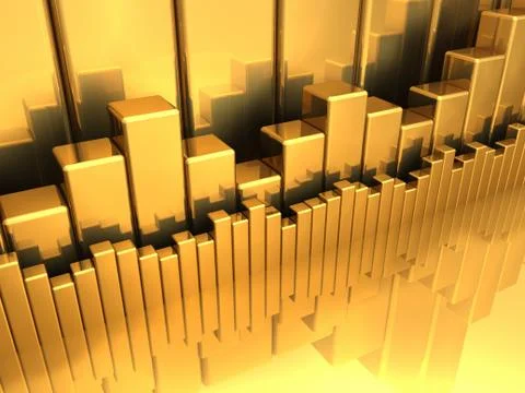 Gold diagrams Stock Illustration