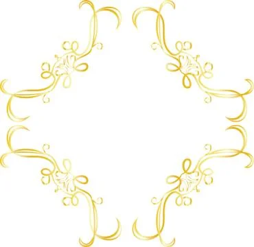 Gold Diamond antique pattern frame Stock Illustration