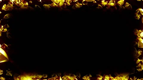 Gold diamond particle side loop background animation Stock Footage 146377068