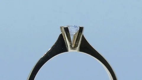 Gold diamond ring Video stock 124697861