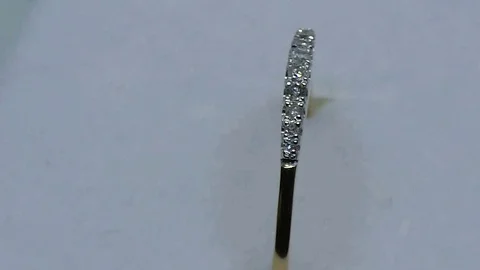 Gold diamond ring Video stock 124697888