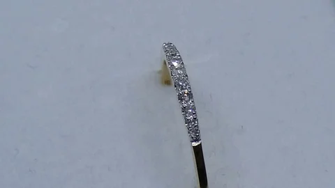 Gold diamond ring Video stock 124697905