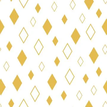 Gold diamond shapes seamless vector pattern イラスト素材