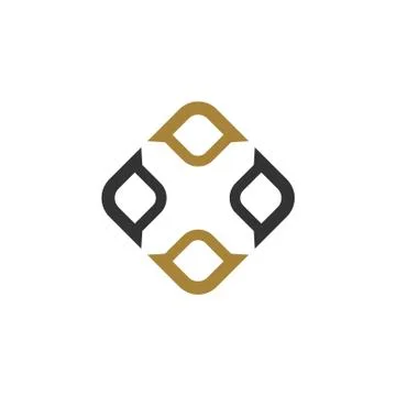 Gold Diamond Square Pattern Logo Template Illustration Design. Vector EPS 10. 스톡 일러스트