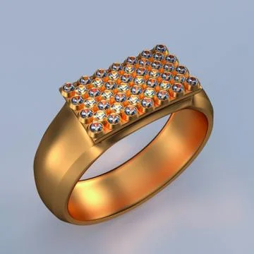 Gold diamonds ring Stock Illustration
