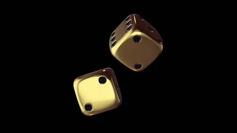 Gold Dice Stock Footage 162685556