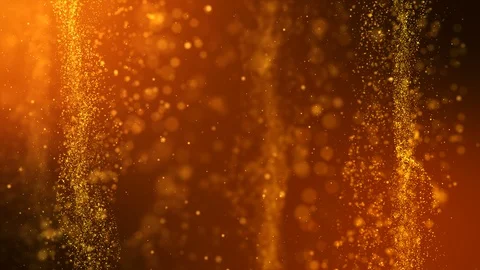 Gold digital abstract background with wave particles, glow sparkles and space. Stock Footage 96628873