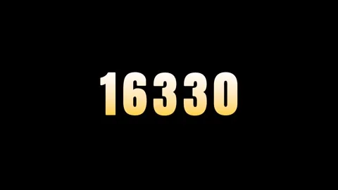 Gold digital countdown, Animated positive numbers, Elegant counting backgroun Stock Footage 337616917