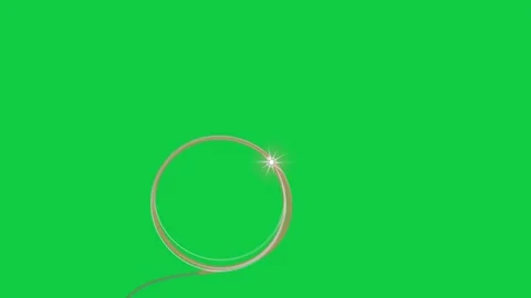 Gold disc silver bar star appearing, ribbon looping rings rotating, forming Stock Footage 341869623