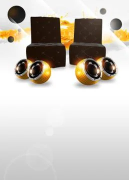 Gold disco background Stock Illustration