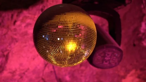 Gold disco ball Stock Footage 127869557