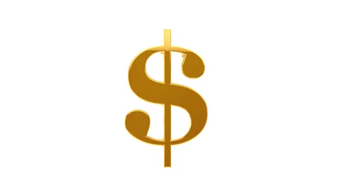 Gold dollar 3d animation Stock Footage 48750938