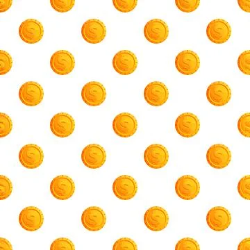 Gold dollar coins seamless pattern background 스톡 일러스트