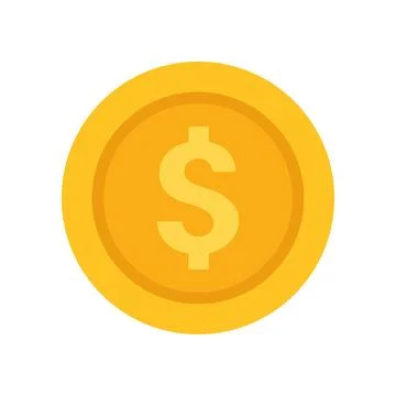 Gold Dollar Coins Stack Vector Illustration for Finance and Business Concept Stock Illustration
