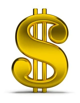 Gold dollar sign Stock Illustration