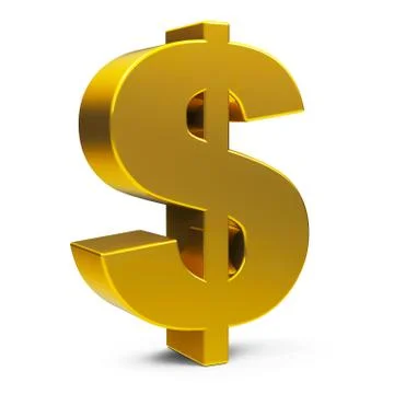 Gold dollar sign Stock Illustration