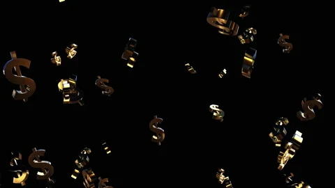 Gold dollar sign particle loop animation Vídeos de archivo 160946396
