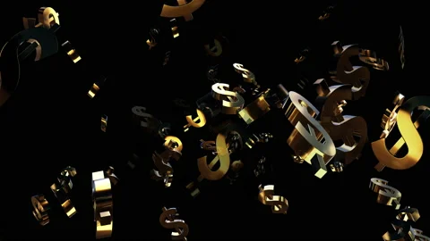 Gold dollar sign particle loop animation Vídeos de archivo 160946408