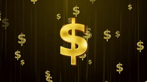 Gold dollar signs floating background money finance wealth and business gro.. Stock Footage 339278076