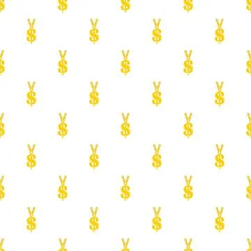 Gold dollar symbol pattern seamless 스톡 일러스트
