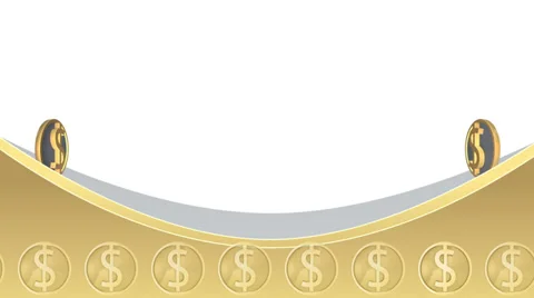 Gold Dollar Title Plate Alpha, Loop 動画素材 37463419