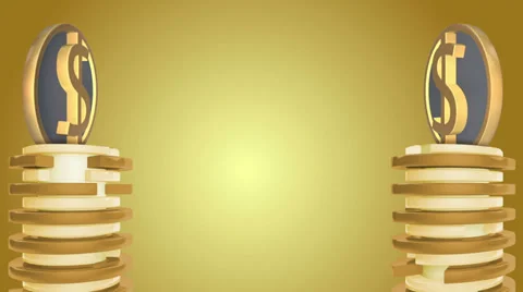 Gold dollars background (Prizes won...) Stock Footage 37492573