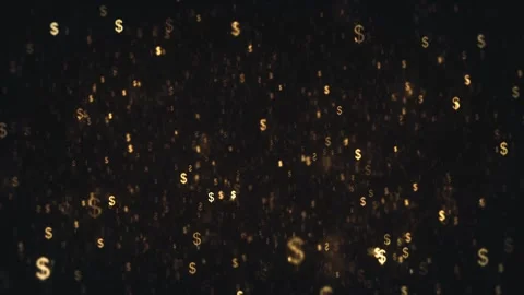 Gold Dollars Earnings Background Stock Footage 259302890