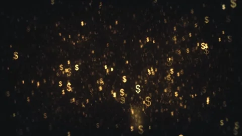 Gold Dollars Earnings Background Vidéo 261984157