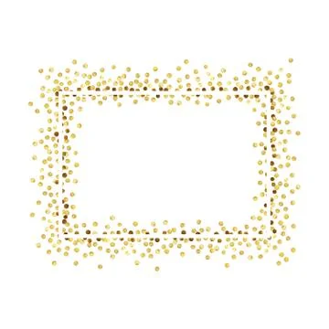 Gold dot frame Stock Illustration