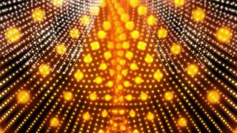 Gold Dot Grid Tunnel Motion Background Loop Stock-Footage 346814905