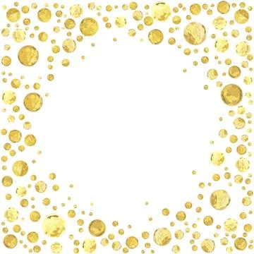 Gold dot round Stock Illustration