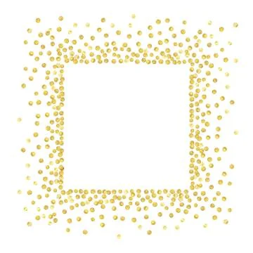 Gold dot square Stock Illustration