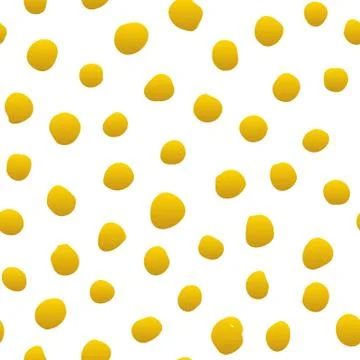 Gold Doted Handdrawn Seamless Pattern Stock Illustration