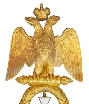 Gold double eagle isolated on a white background Stock Photos