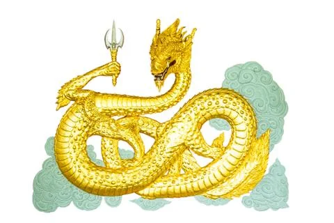 Gold dragon Foto stock