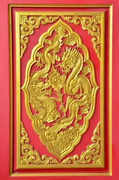 Gold dragon texture Stock Photos