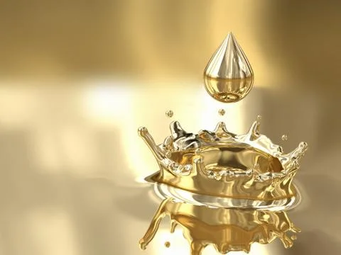 Gold drop Stock Illustration