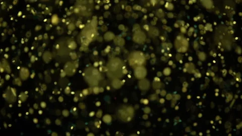 Gold Dust On Black Background Stock Footage 94335311