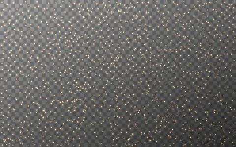 Gold dust effect on transparent backdrop. Luxury design template. Greeting card Stock-Illustration