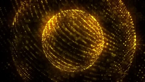 Gold Dust - Glittering Sphere Video stock 72487523