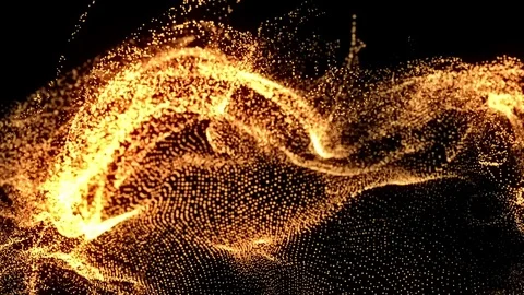 Gold Dust - Golden Static Paticles Stock Footage 72492499