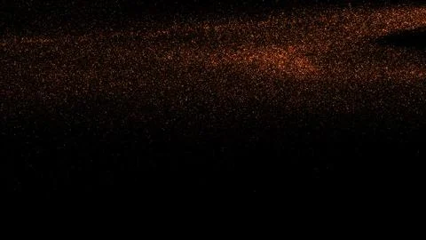 Gold Dust Particle Background with Flickering Effects on Black  Fast-Moving.. Stock Illustration