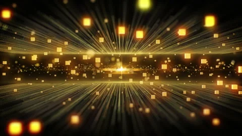 Gold Dust Particle Dynamic Wind in Air 4K Loop Motion Background Stock Footage 157751113