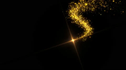 Gold dust particles animation Stock Footage 233492927